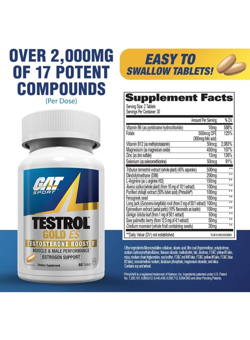 GAT SPORT Testrol Gold ES Testosterone Boster 60 Tablets - Image 5
